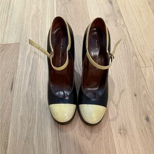 Marc by Marc Jacobs Black and Cream Women's Heels